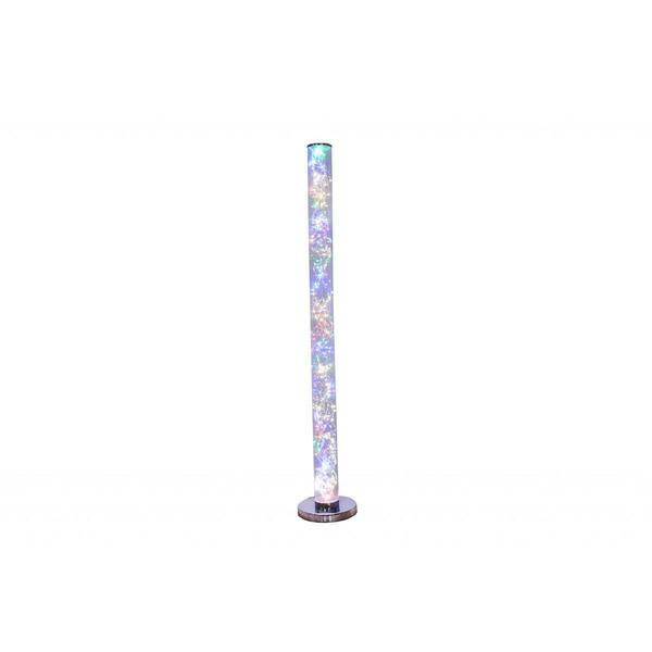 Estallar 49 in. LED Column Floor Lamp with Clear Drum Shade, Steel ES3101594